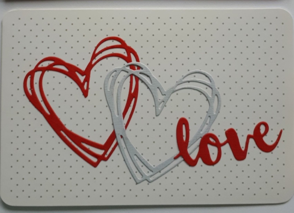 Handgemaakte wenskaart Love