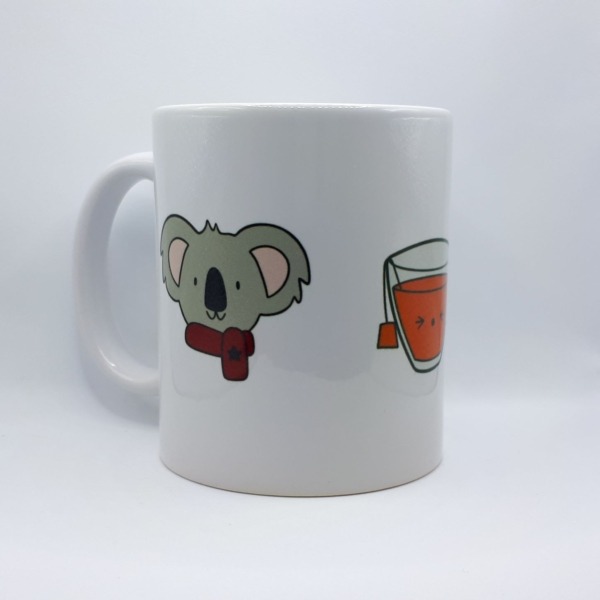 Gepersonaliseerde Mok Koala-tea-time voor thee liefhebbers (voorbeeld)